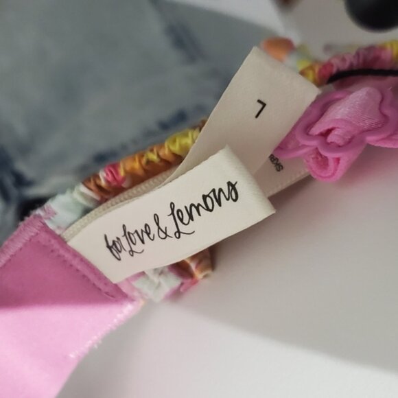 FOR LOVE AND LEMONS- Punch Satin Ruffled Cutout Bow Bralette-NWT - Picture 10 of 15